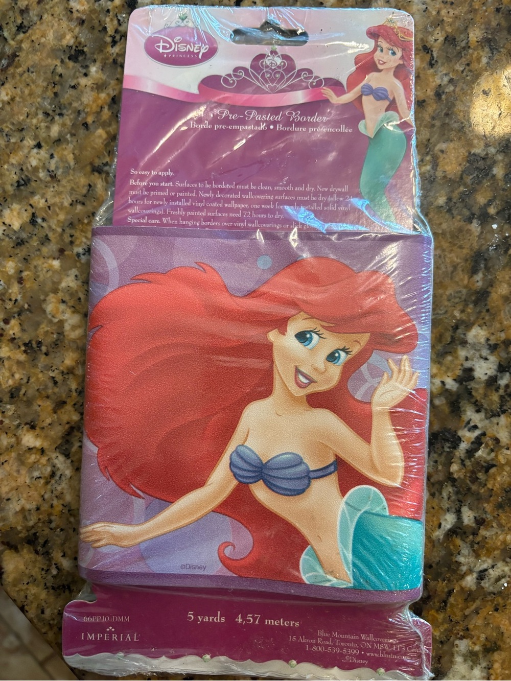 New Disney Princess Ariel Little Mermaid Wallpaper Border 15 feet Pre Pasted